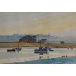 MARK GIBBONS (b.1949) Evening At Topsham and The Exe Estuary Watercolour, a pair Signed and