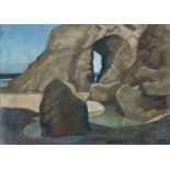 KEN SYMONDS (1927-2010) Beachscape Pastel Signed 55 x 75cm