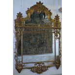 Large gilt wood mirror in Régence style (240x160)