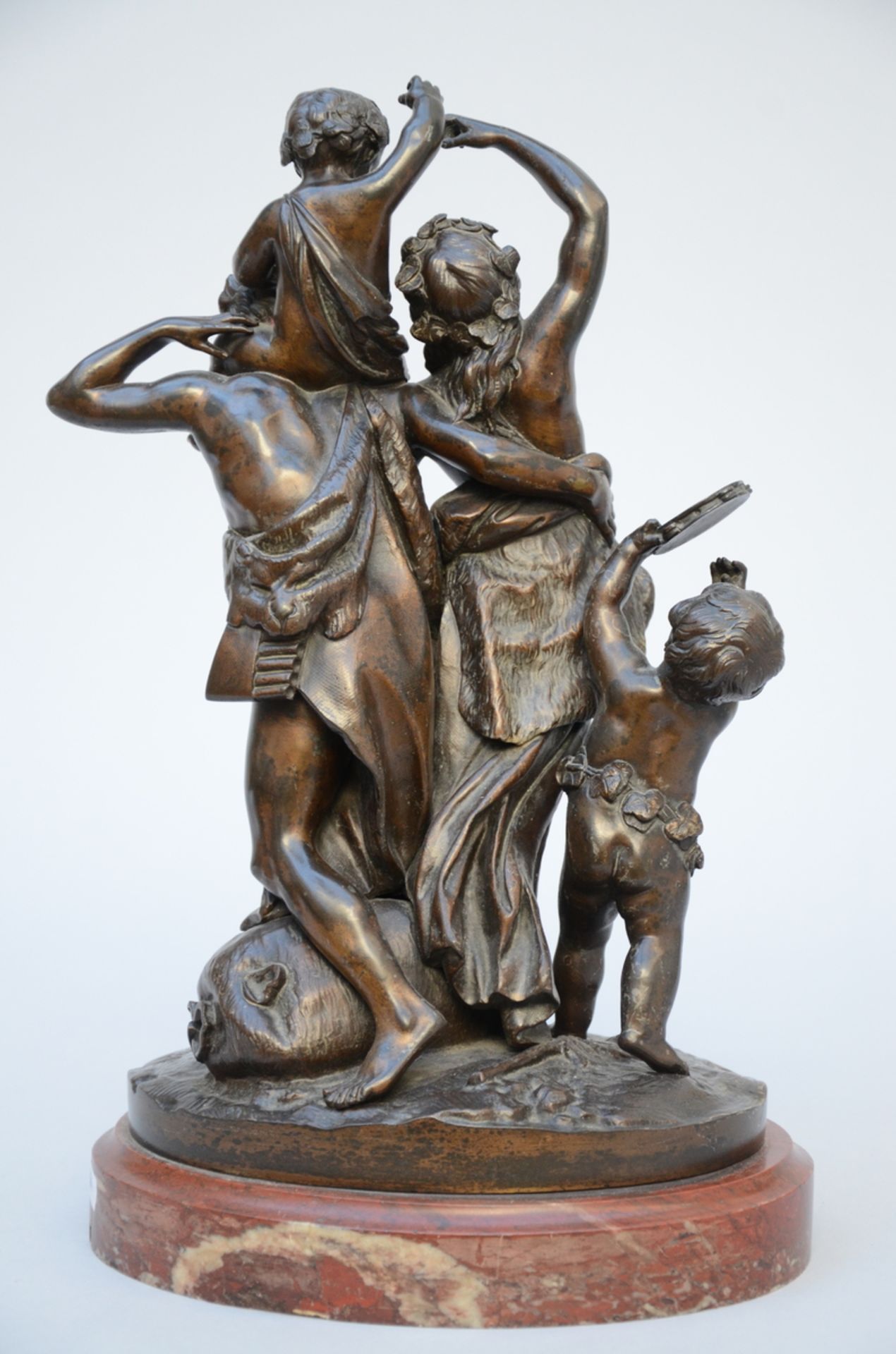 Clodion: bronze statue 'bacchanal scene' (h 38 cm) - Image 3 of 4