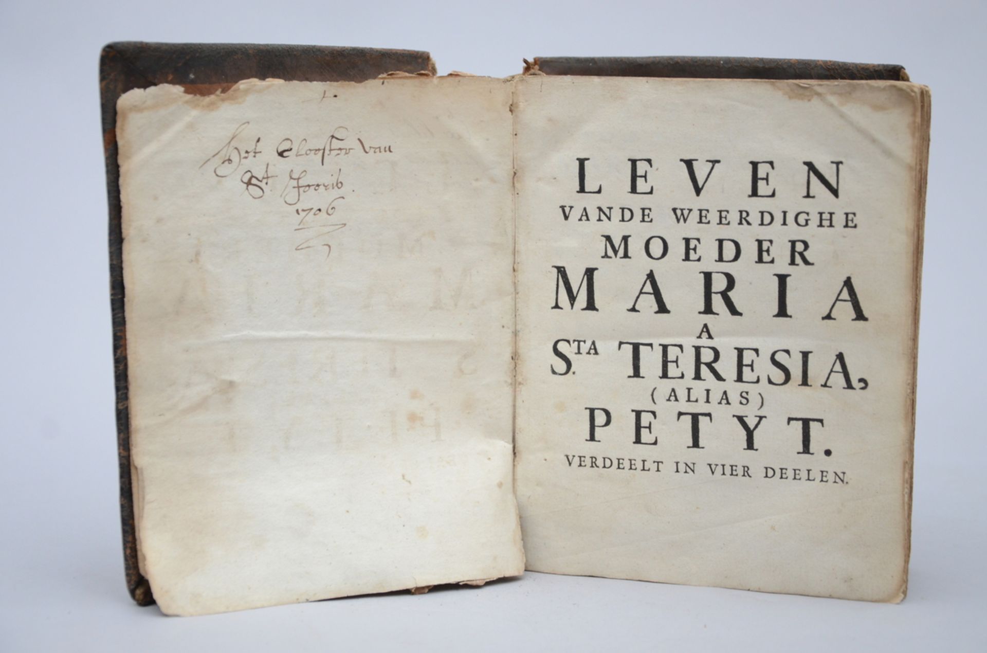 Book: 'life of mother Mary of Saint Teresa', Ghent 1683 (20x15 cm) (*) - Image 3 of 4