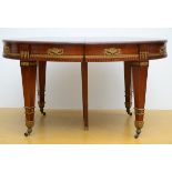 Empire style mahogany table with gilt bronze fittings (78x140x104 cm)
