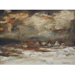 Albert Saverijs: painting (o/p) 'winter landscape' (60x80 cm)
