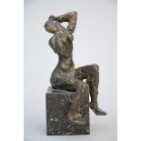 Jos De Decker: bronze sculpture 'nude figure' (14.5 cm)
