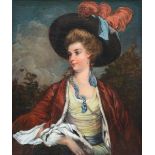 Anonymous (English school, 19th century): painting (o/c) 'portrait of an elegant lady' (92x78
