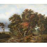 Anonymous (after Koekoek): painting (o/c) 'view of a forest' (67x83 cm)