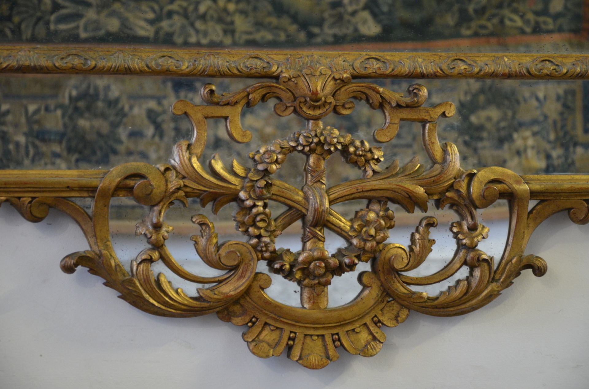 Large gilt wood mirror in Régence style (240x160) - Image 2 of 4