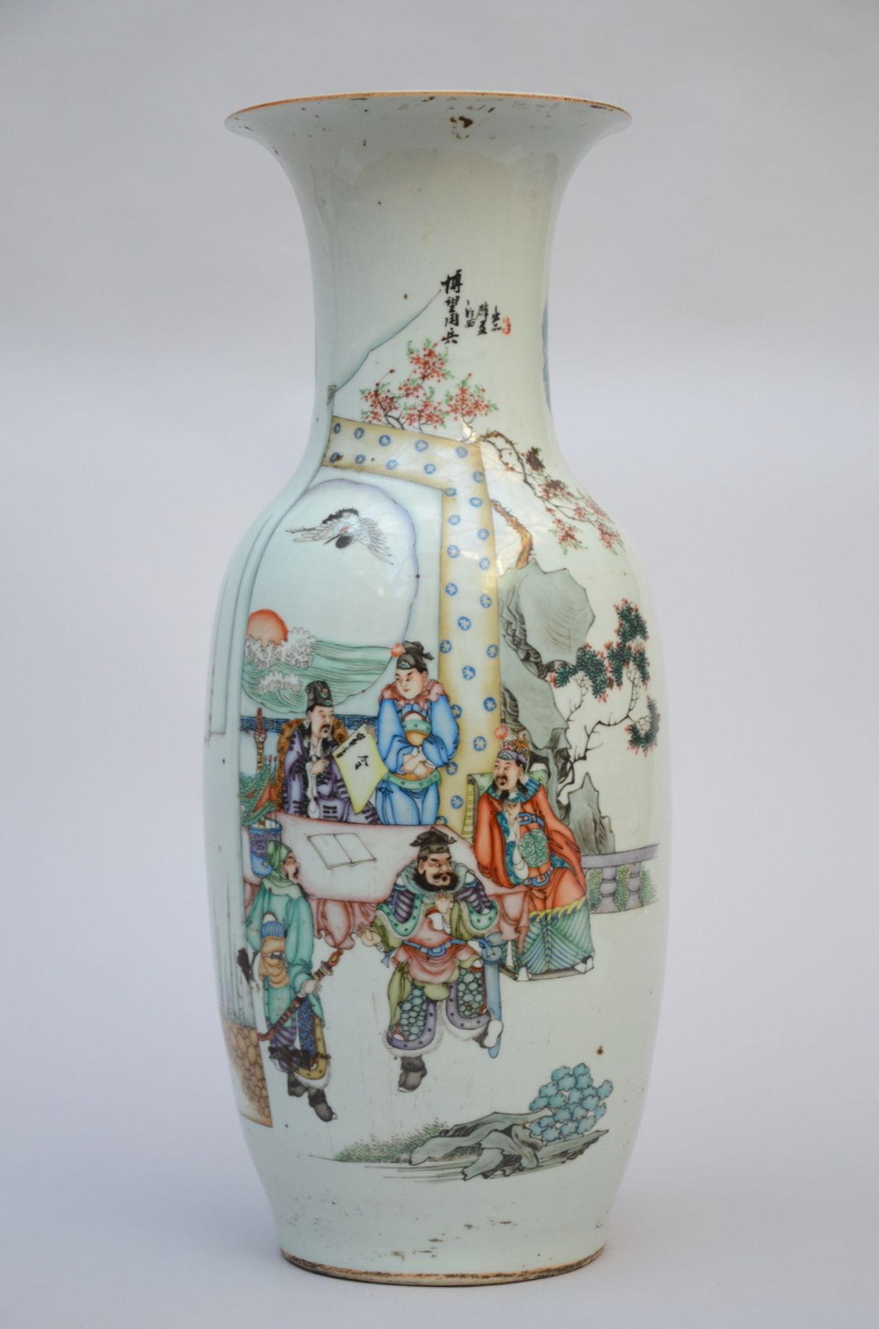 A Chinese porcelain vase 'sages' (58 cm) (*)