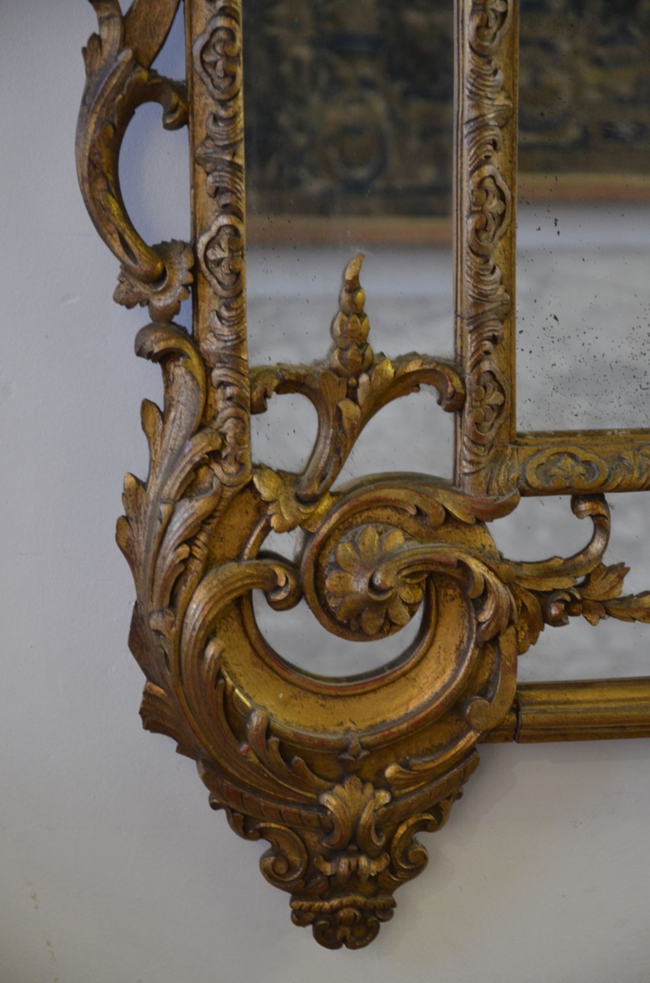 Large gilt wood mirror in Régence style (240x160) - Image 4 of 4