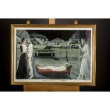 Signed poster by Paul Delvaux (1982) (70x100)