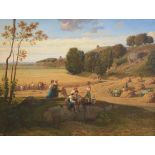 Prieur Georges: painting (o/c) 'harvest' (98x130 cm) (*)
