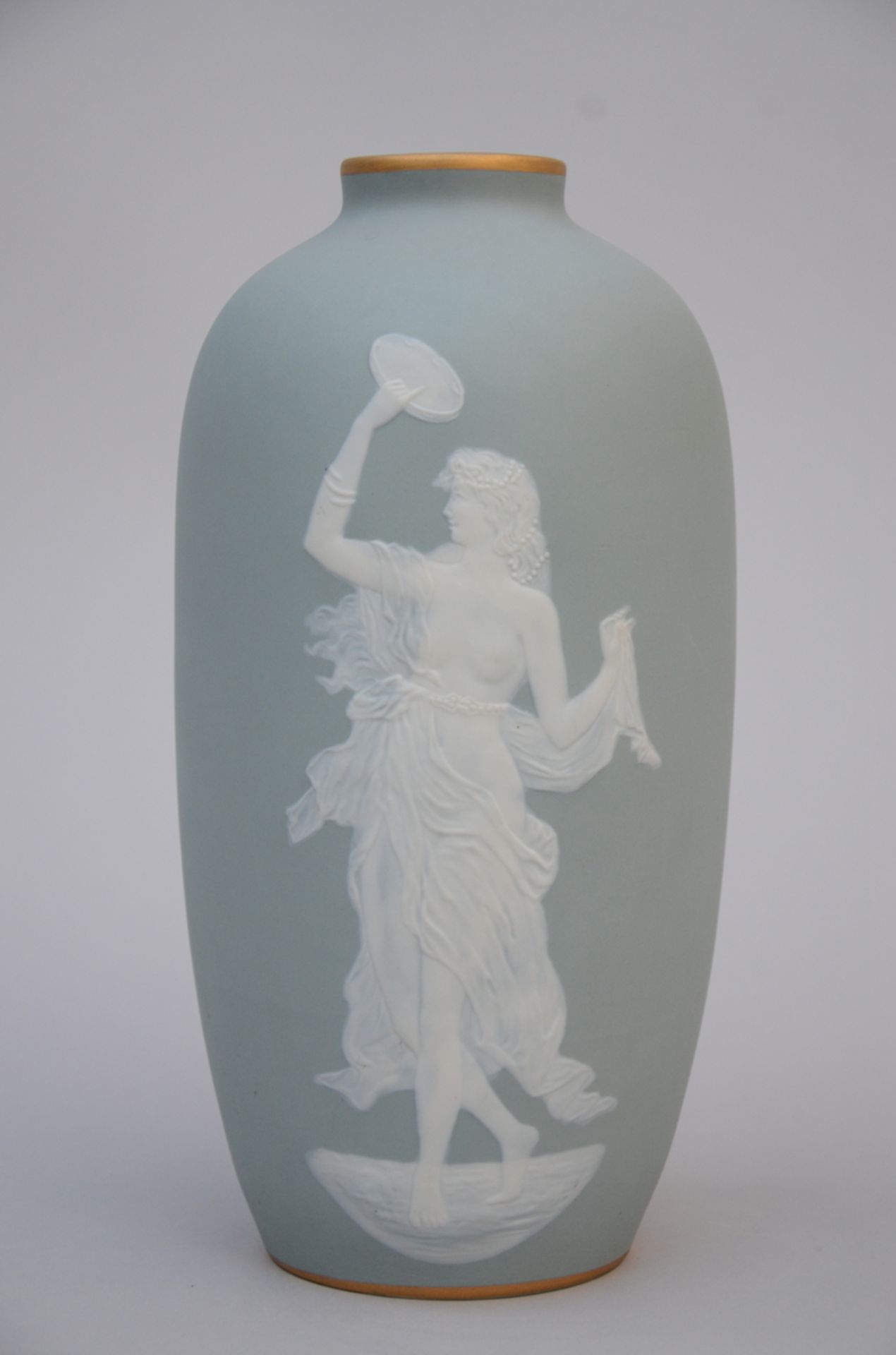 Camille Tharaud: Art Nouveau vase in Limoges porcelain (31,5 cm)