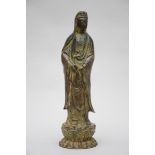 A Chinese statue in bronze 'guanyin' (57 cm)