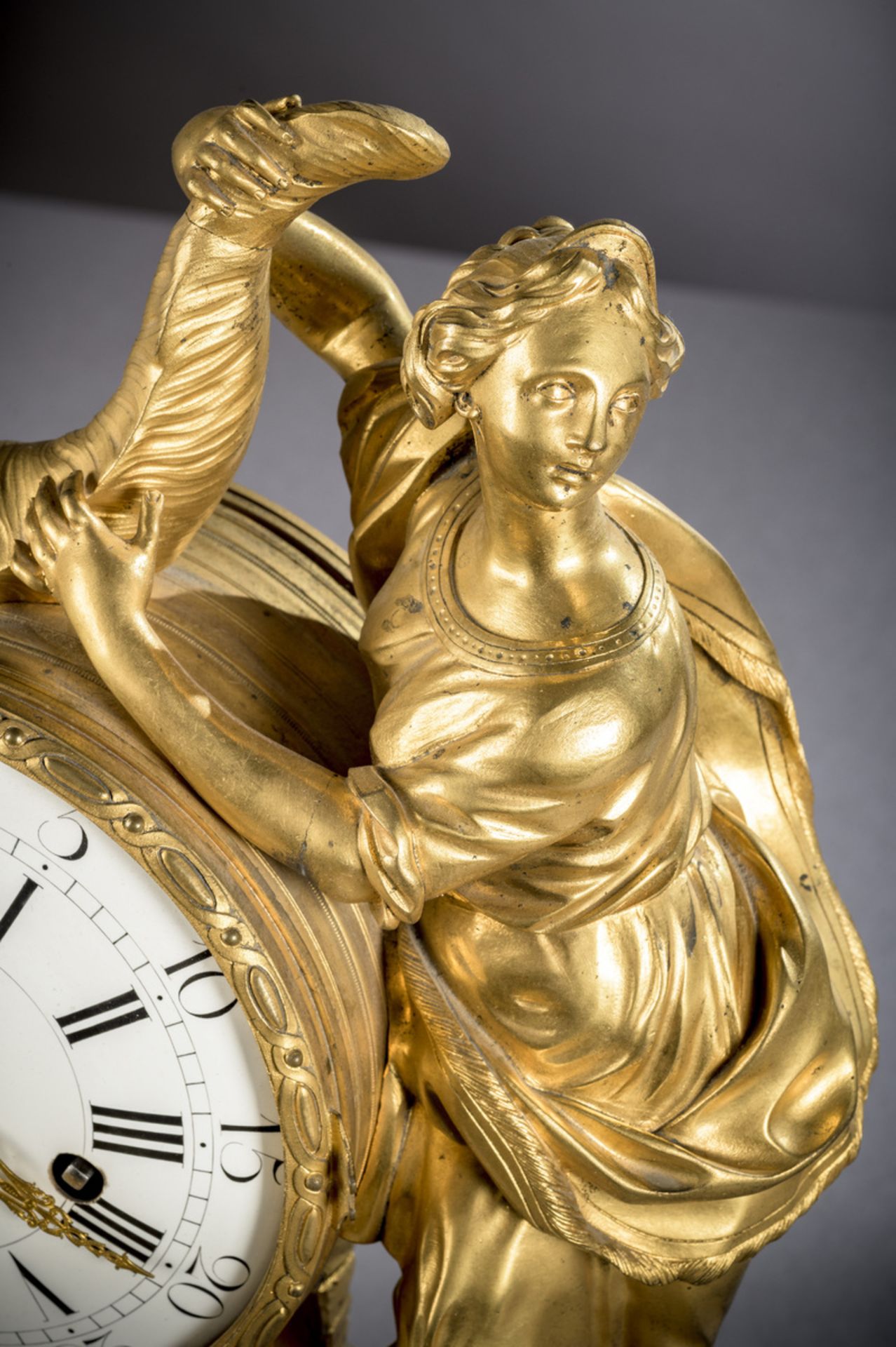 Louis XVI clock in gilt bronze by Gremoud à Paris (60x48x24) (*) - Image 4 of 5