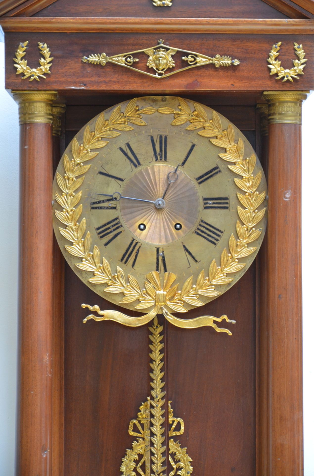 A large standing clock with gilt bronze in Empire style (250cm) - Image 2 of 3