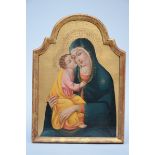 Anonymous: (o/p) 'Madonna with child' (49x35 cm)