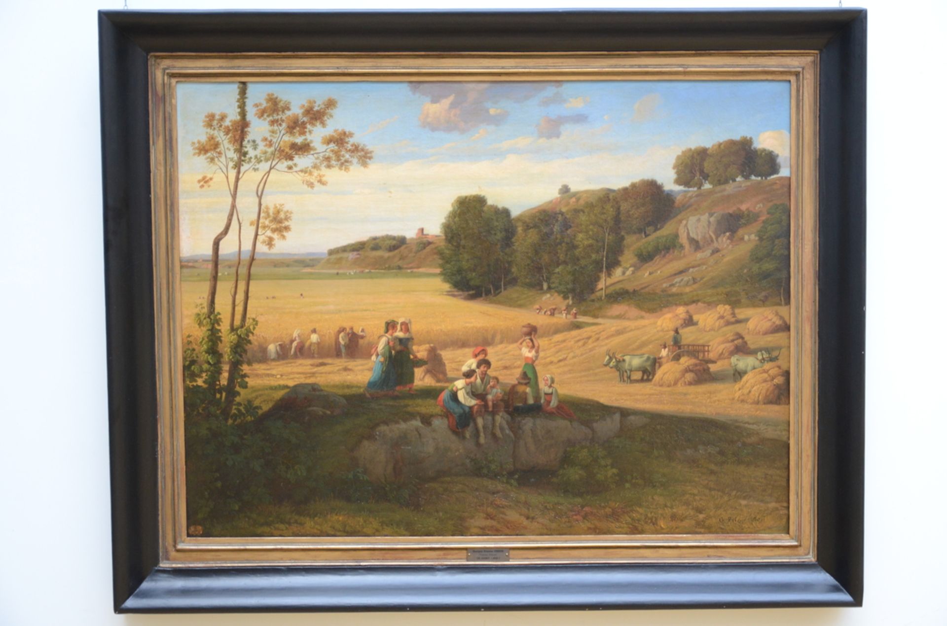 Prieur Georges: painting (o/c) 'harvest' (98x130 cm) (*) - Image 2 of 5