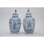 Two vases in Delft earthenware, 18th century (44 and 45 cm) (*)