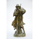Drouot: bronze statue 'pipe smoker' (52 cm)