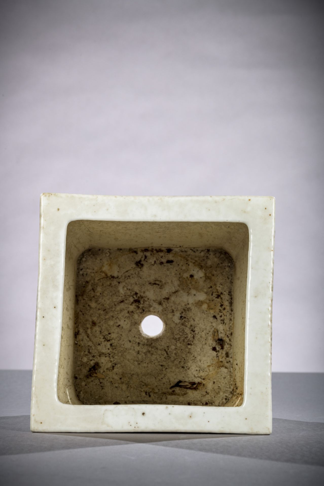 Square planter in Chinese porcelain 'characters and birds', Republic period (29x19x19 cm) - Image 7 of 9