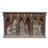 A gothic revival tabernacle carved in wood (42x68x35 cm)