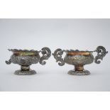 A pair of silver altar vases, 17th century (12x24x9 cm) (*)