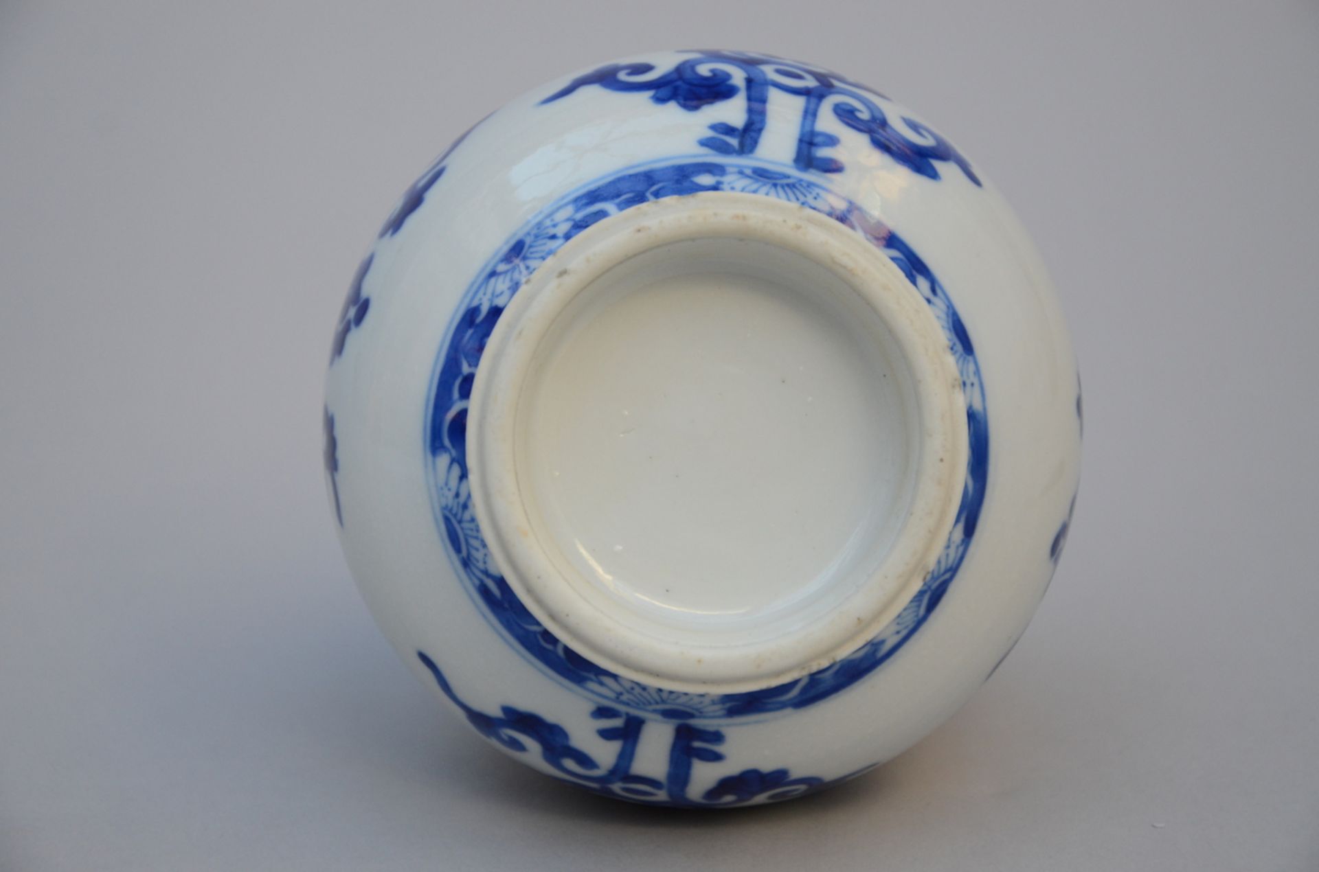 Garlic head vase in Chinese blue and white porcelain, Kangxi period (19 cm) - Image 3 of 3