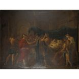 Anonymous (after Nicolas Poussin): painting (h/c) 'the dead of Germanicus' (150x198 cm) (*)