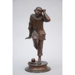 Gueyton: bronze statue 'pierrot' (48 cm)