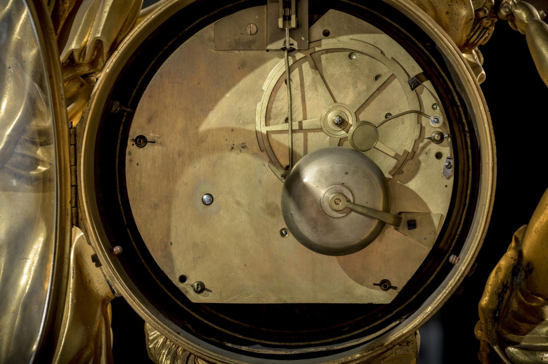 Louis XVI clock in gilt bronze by Gremoud à Paris (60x48x24) (*) - Image 5 of 5