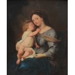 Anonymous: painting (o/p) 'Madonna and Child' (43x35 cm)