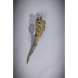 Indian Bichawa dagger decorated with Yali, South India 17th - 18th century (l 31 cm)