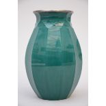 A glass Art Deco vase (h 26,5 cm)