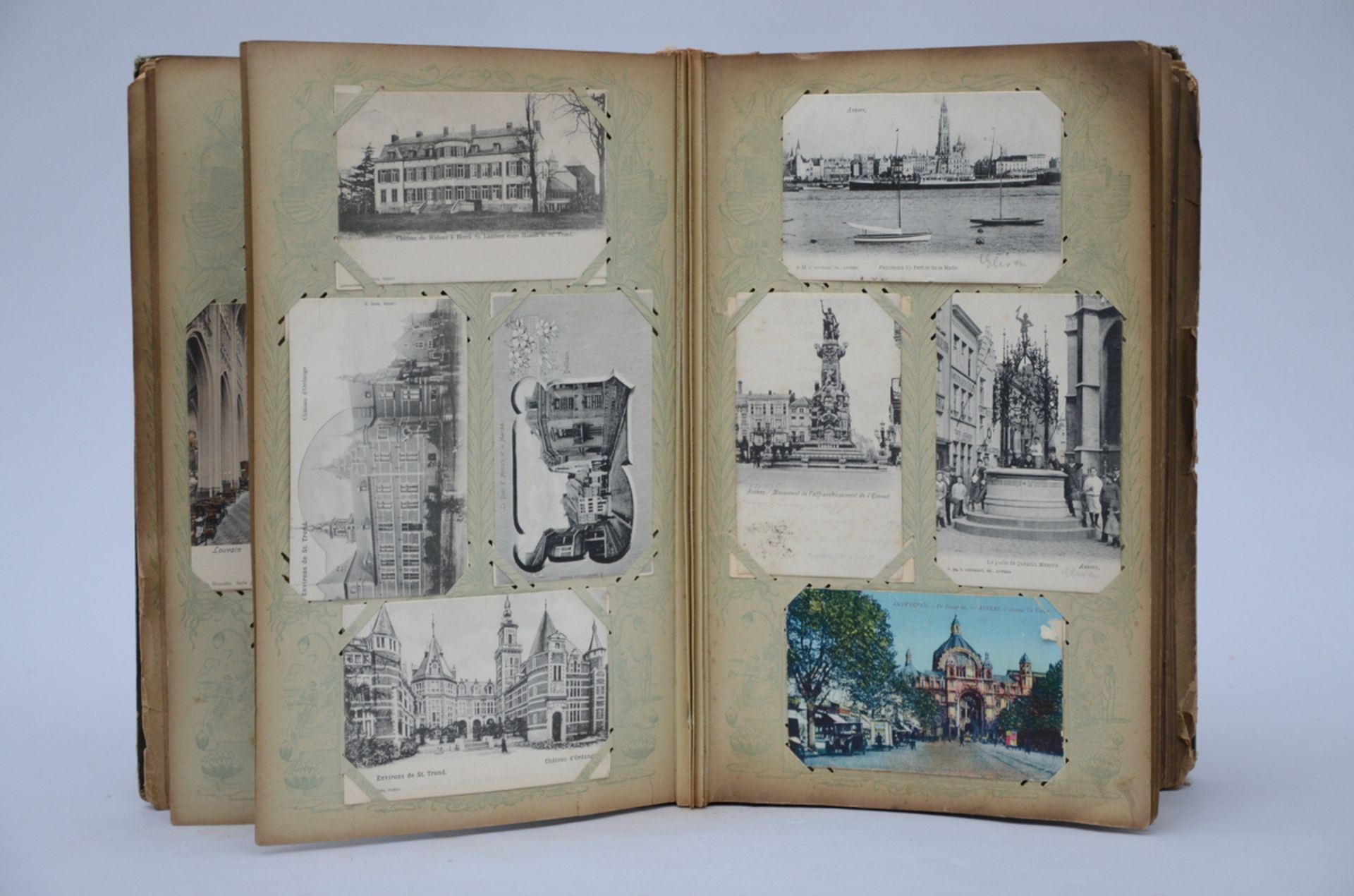 An album with all kinds of postcards from around 1900 (38x29 cm) - Bild 3 aus 3