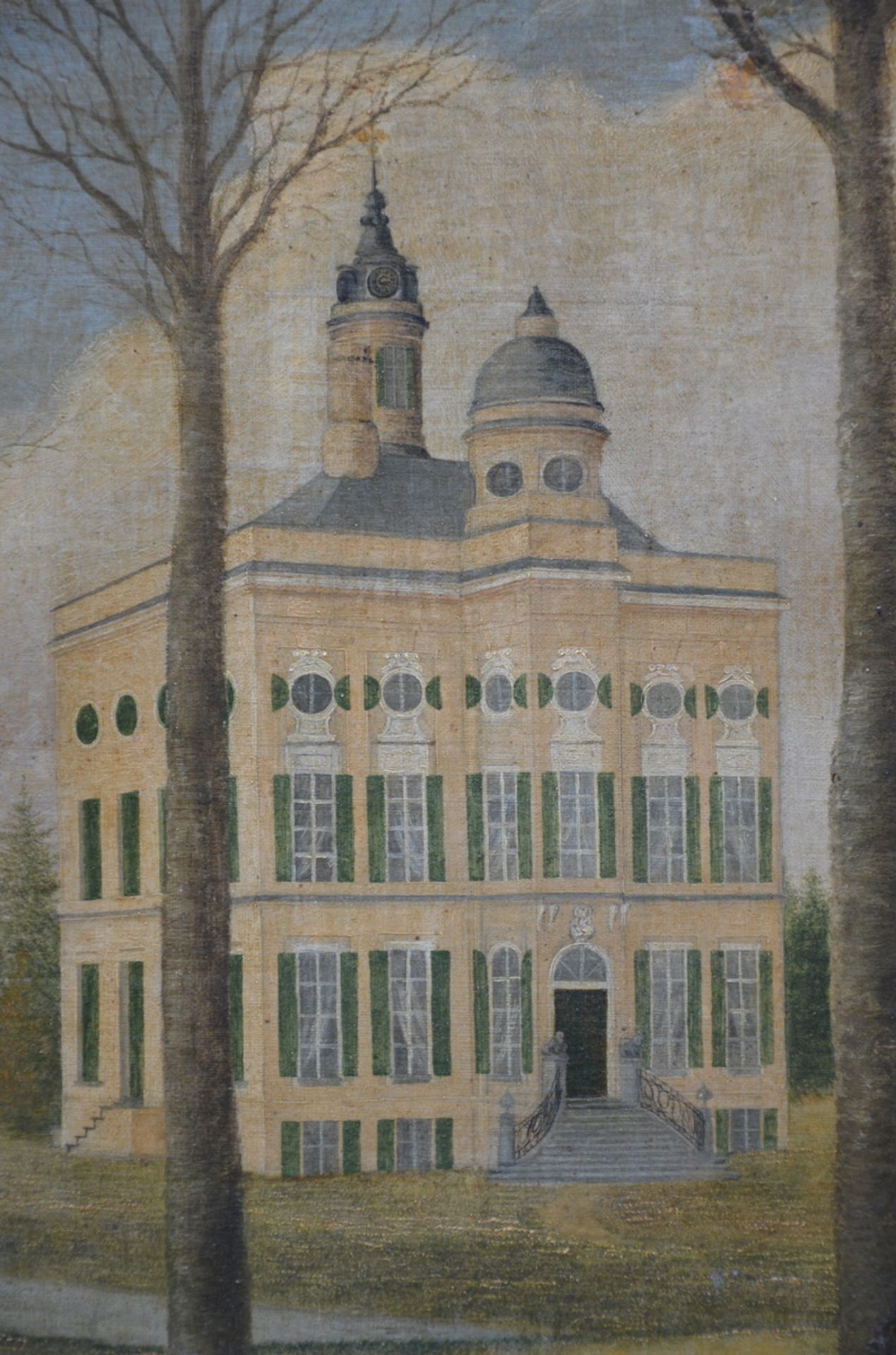 Anonymous (19th century): painting (o/c) 'view of a castle' (50x62 cm) - Image 3 of 4