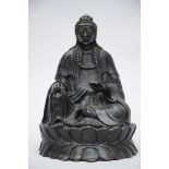 A Buddhist sculpture in bronze, Asia (38 cm)