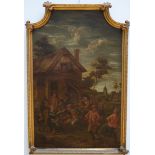 J.B. Engels: painting (o/c) 'village fair' (129x83 cm) (*)
