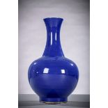 A vase in Chinese blue and white porcelain, Guangxu mark and period (h 40 cm)