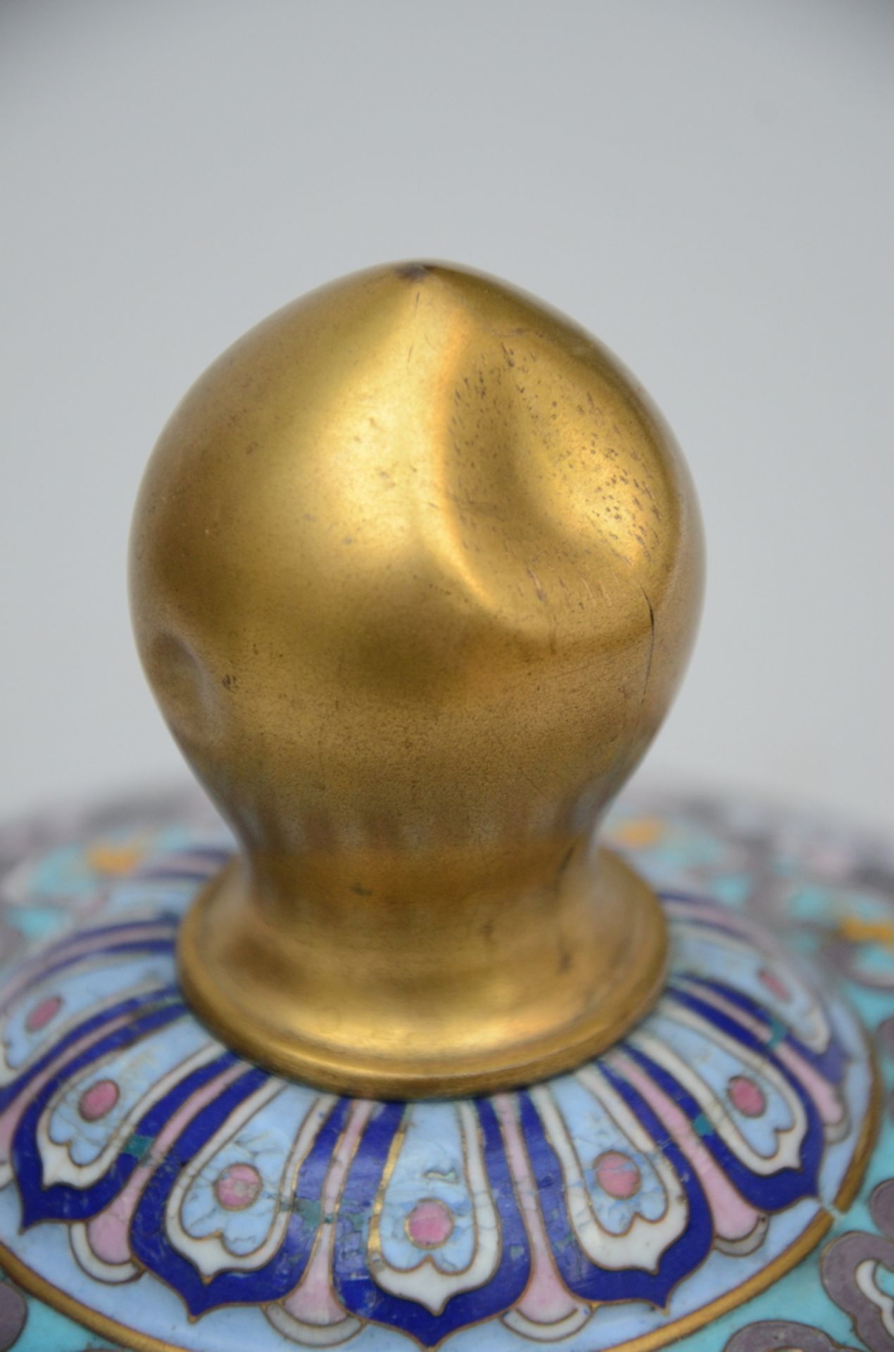 Chinese lidded vase in cloisoné (64 cm) - Image 4 of 4