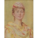 Leon Herbo: painting (o/p) 'lady portrait' (36x27 cm)