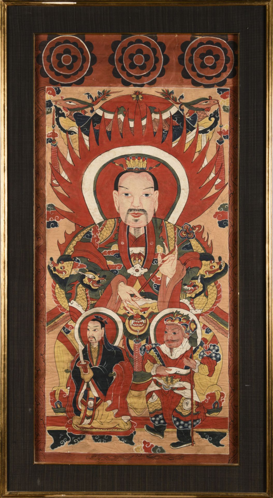 A pair of Chinese ritual Yao paintings on paper (57x120cm) - Image 2 of 6