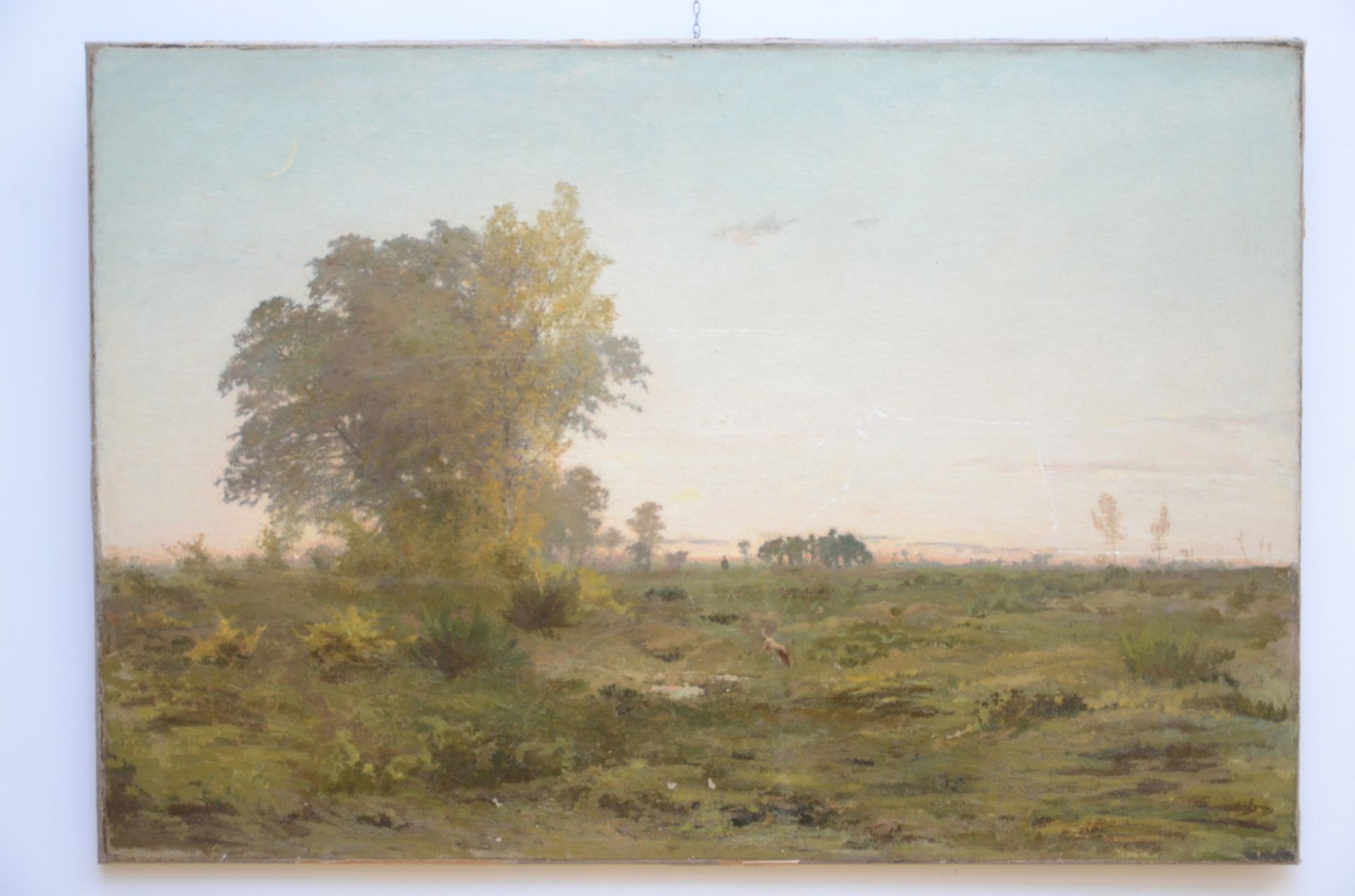 Adrien-Joseph Heymans: painting (o/c) 'landscape' (100x148 cm) (*) - Image 5 of 5