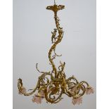 Louis XV style chandelier with 9 lights points (108x60cm)