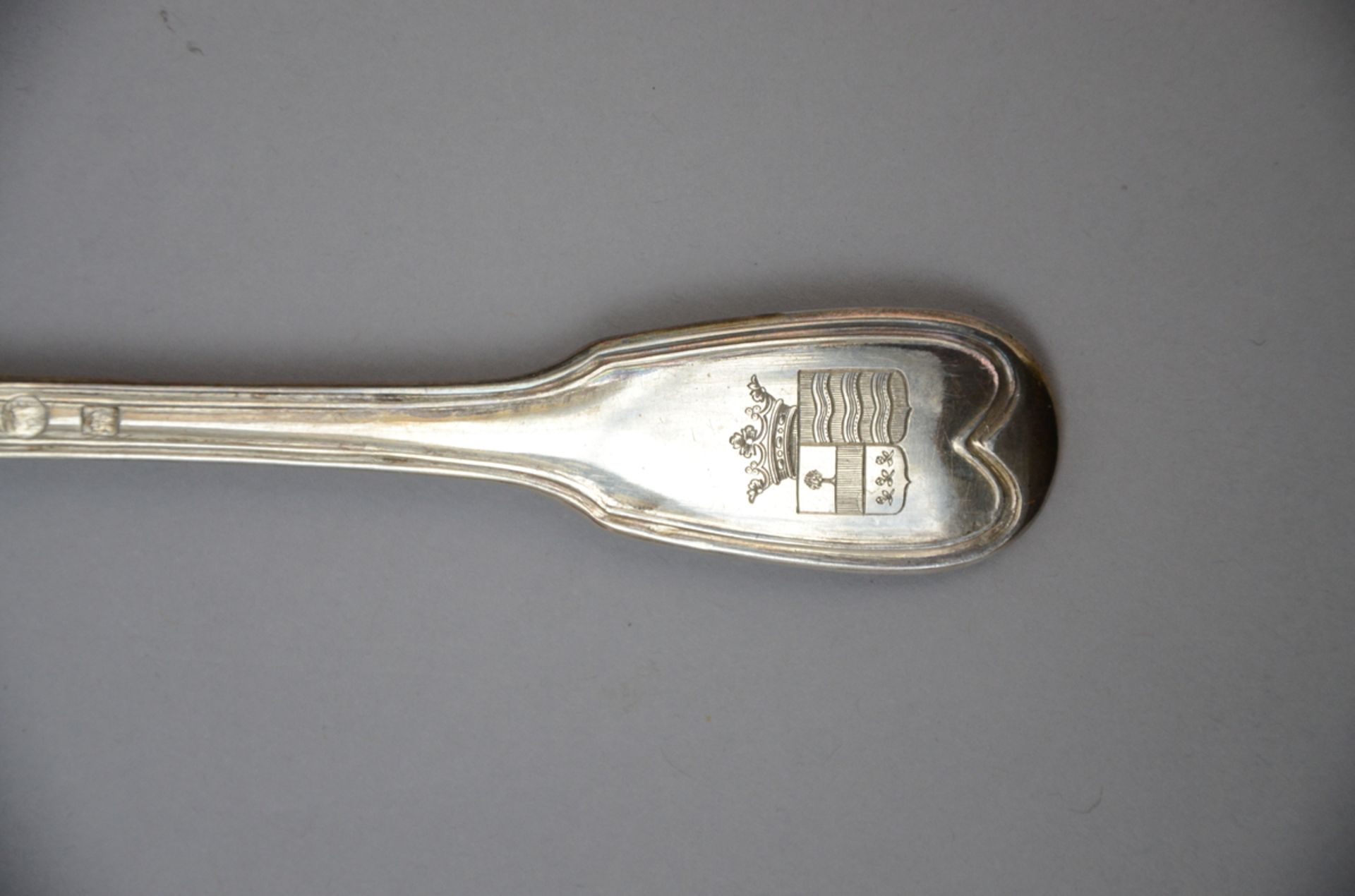 A case with 72 silver pieces of dessert cutlery, 19th century - Image 3 of 5