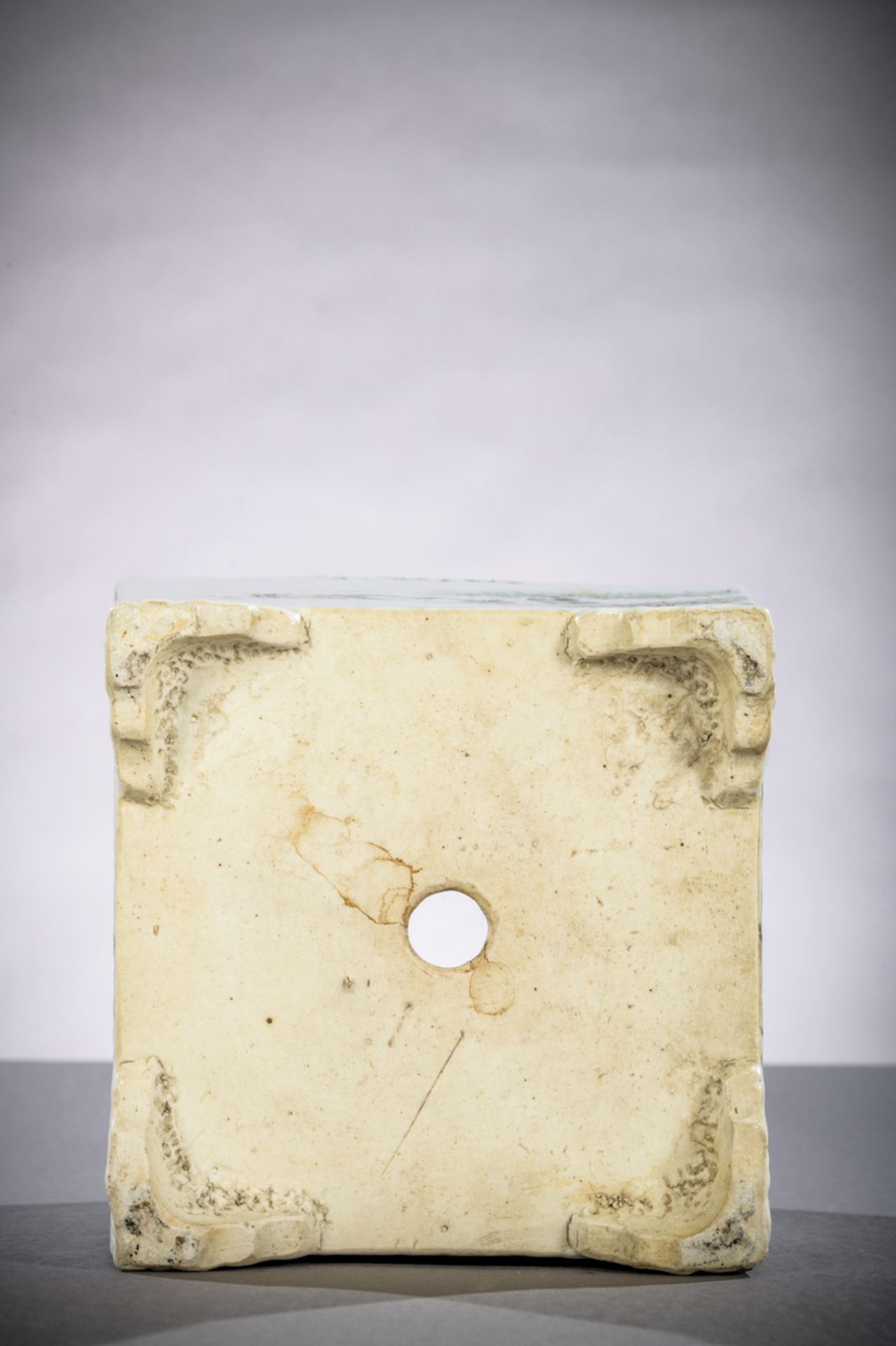 Square planter in Chinese porcelain 'characters and birds', Republic period (29x19x19 cm) - Image 6 of 9
