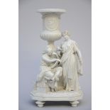 White biscuit sculpture 'ladies' (52 cm) (*)