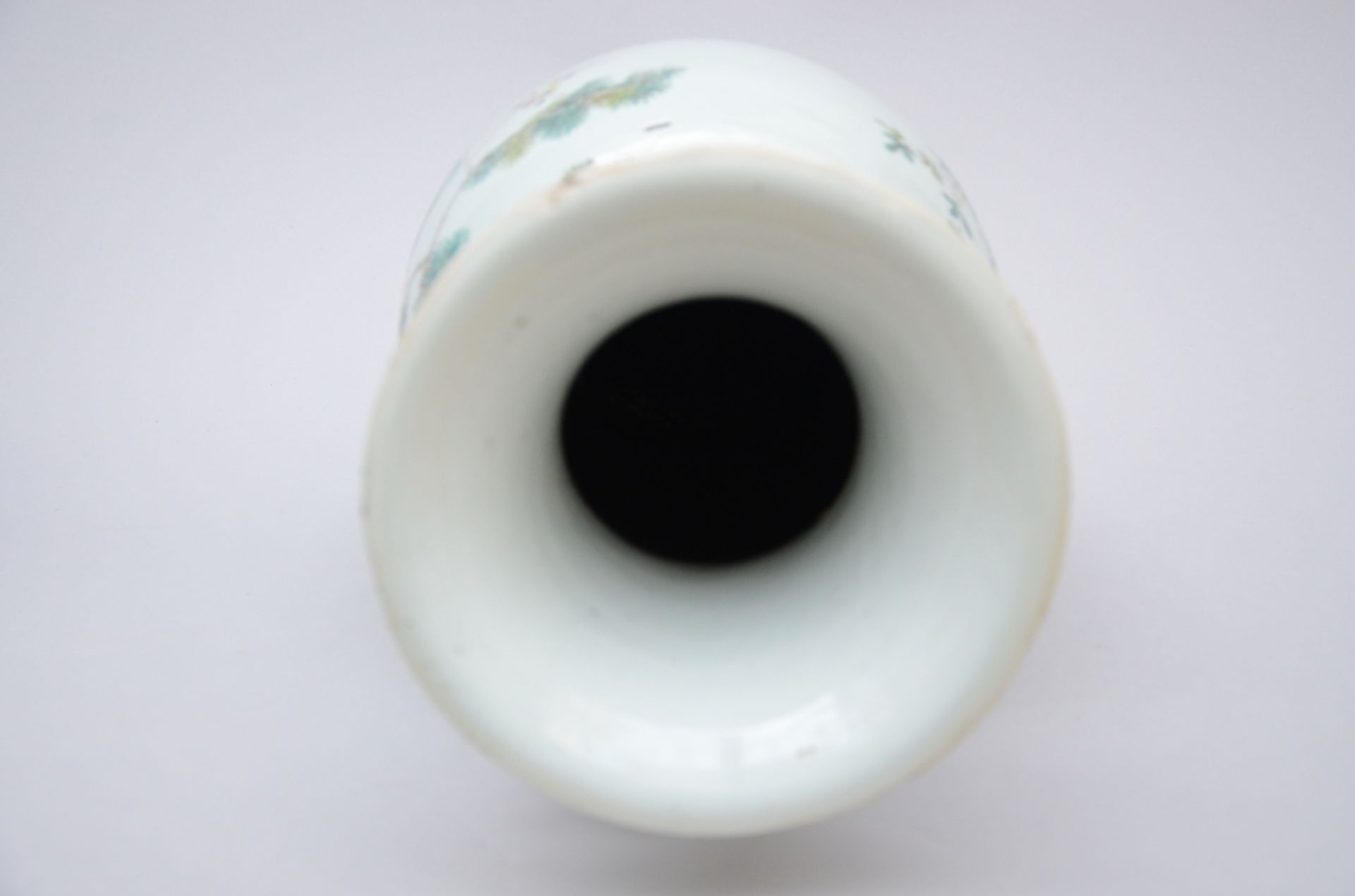 Chinese porcelain vase with double decor 'boat scene' (60 cm) (*) - Image 4 of 5