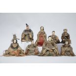 Eight Japanese dolls (18 cm)