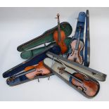 Lot: 4 violins