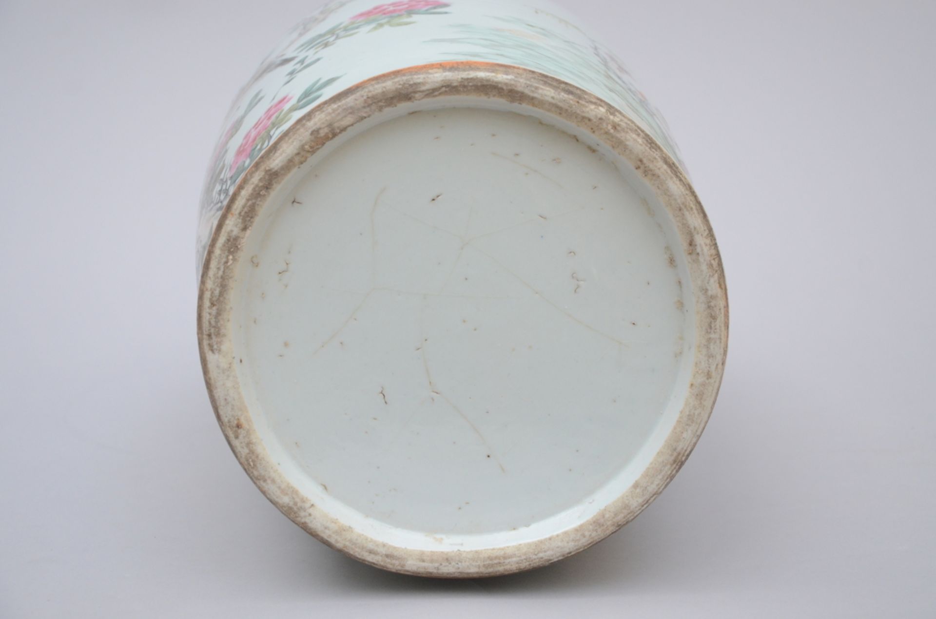 Chinese porcelain vase with double decor 'boat scene' (60 cm) (*) - Image 5 of 5